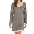 thumbnail image 1 of Pavied Nightgowns for Women,Women's Nightgowns & Sleepshirts,Long Sleeve Nightgowns V Neck Sleepshirts Lace Nightshirts Casual T Shirt Sleep Dress With,Women's Sleepwear clearance sales, 1 of 2