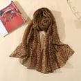 thumbnail image 1 of Pavied Scarf for Women Shawl Wraps Classic Leopard Print Chiffon Scarf Women's Thin Shawl Silk Scarf Coffee A, 1 of 3
