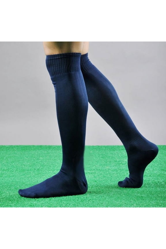 Thigh High Socks Compression Socks Men Socks Over Football DB Sport Long Sock Baseball High Soccer Knee Socks Thigh High Stockings Hiking Socks Dark Blue One Size
