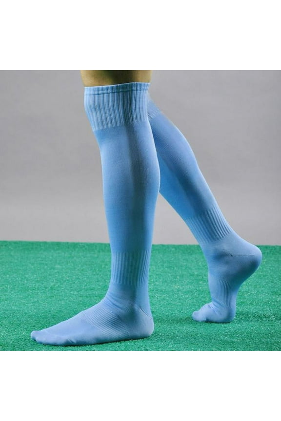 Thigh High Socks Compression Socks Men Over Sport Long Socks Sock Football Soccer High Baseball Knee Socks Thigh High Stockings Hiking Socks Sky Blue One Size