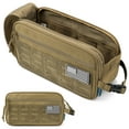 thumbnail image 1 of Pavilia Extra Large Tactical Toiletry Bag for Men, Hygiene Travel Bag, Military Dopp Kit, Water Resistant Molle Pouch, Mens Shaving Grooming Essentials,wer Small Organizer Case, Tan Brown, 1 of 9