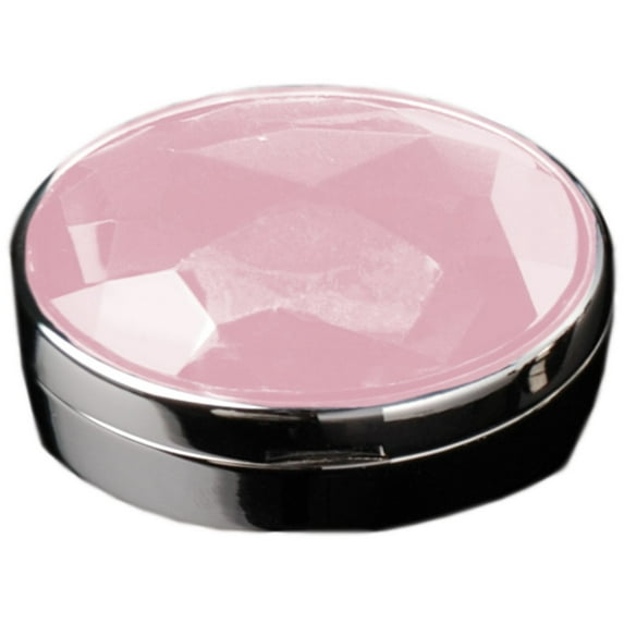 Pavilion- 1.75" Pink Gemstone Round Pill Holder