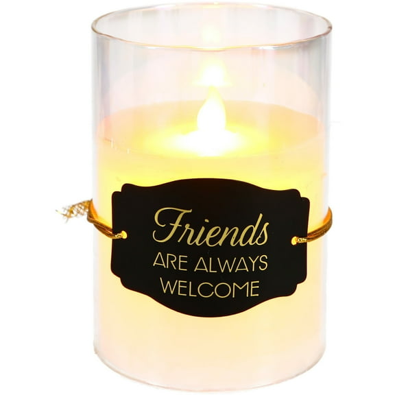 Pavilion 137449 Realistic Flame Candle-Friends - 5 in. Clear Lustre