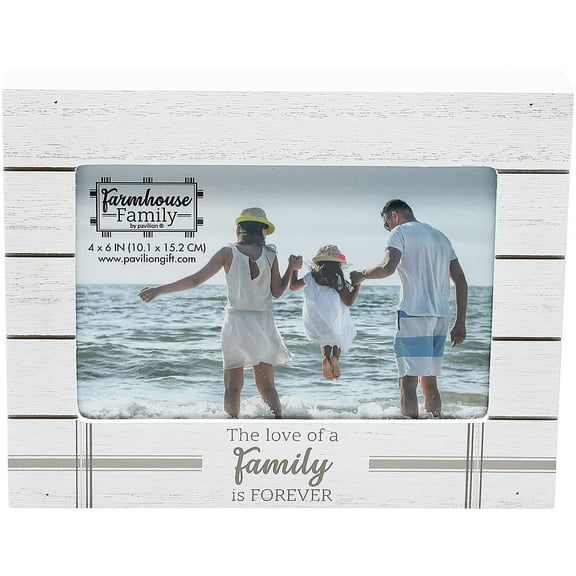 Pavilion - 4" x 6" Photo - The Love Of A Family Is Forever - 7.5" x 6" MDF Self-Standing Picture Frame