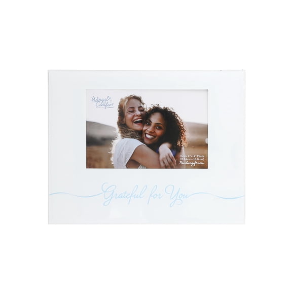 Pavilion Gift Company - Grateful - 9.25" x 7.25" Mirrored Glass Frame Appreciation Love Support Home Decor