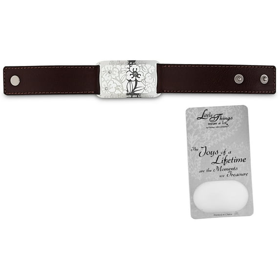 Pavilion Gift Company - The Joys of a ... Bracelet - 8.5" x 1" Brown Leather