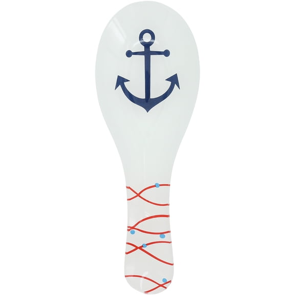 Pavilion - Anchor - Glass 9.25" Spoon Rest Waterfront Lake Boat Beach Ocean Seaside Kitchen Decor
