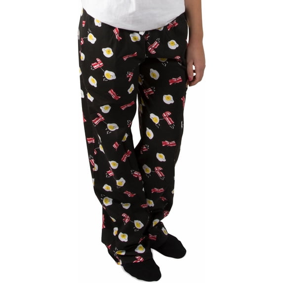 Pavilion Gift Company - Bacon and Eggs - L Black Unisex Lounge Pants