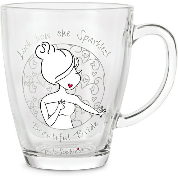 Pavilion Gift Company - Bride - 12.5 oz Glass Cup