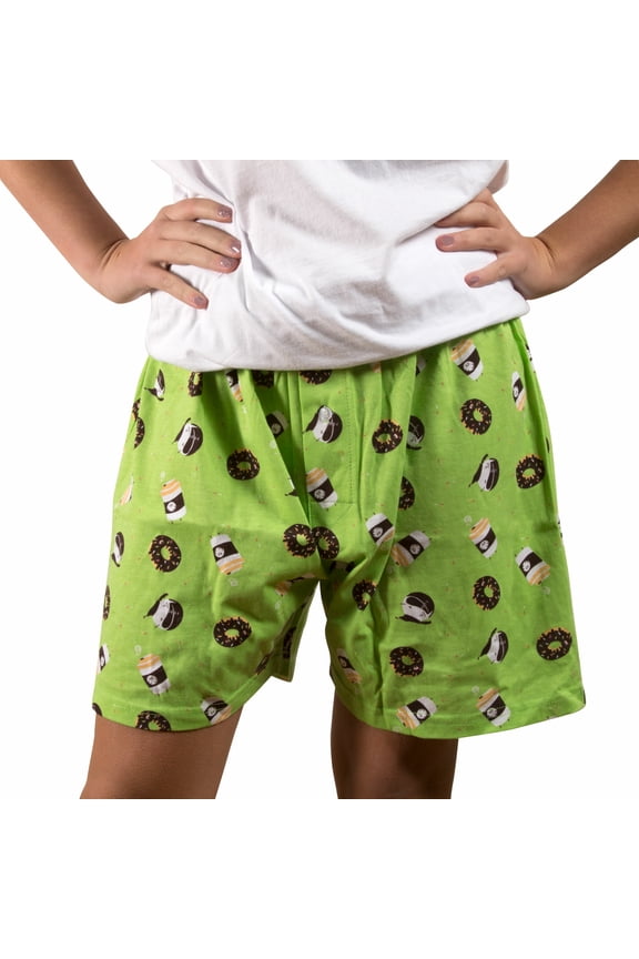 Company - Coffee and Donut - L Green Unisex Boxers