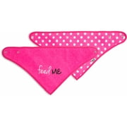 Pavilion Gift Company - Pink Feed Me - Reversible Handkerchief bib