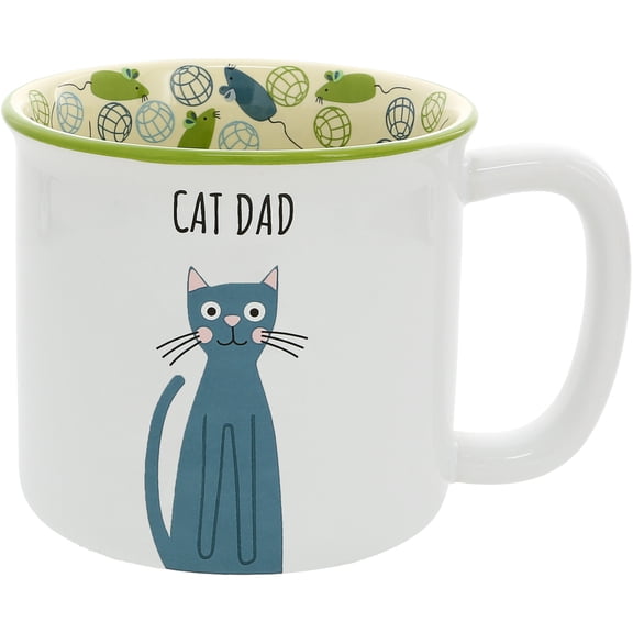 Pavilion - Cat Dad - 18 oz Coffee Mug Tea Cup Kitten Feline Cat Lover Gift Rescue Pet Present