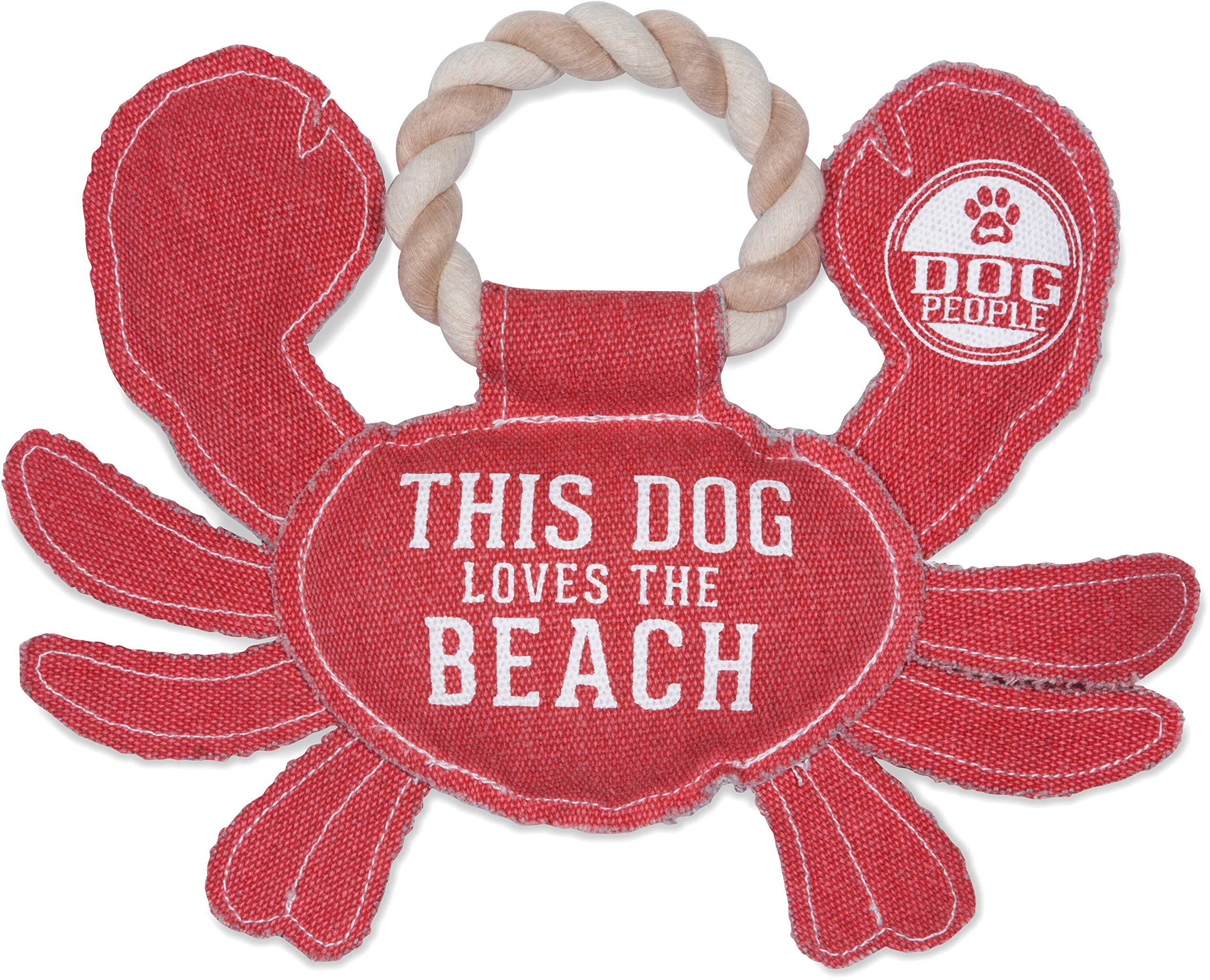 Large Red Canvas Crab Shaped Tug Toy for Dogs