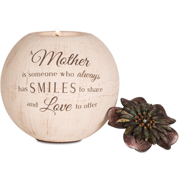 Pavilion Gift Company 19006 Light Your Way Terra Cotta Candle Holder, Mother, 5-Inch