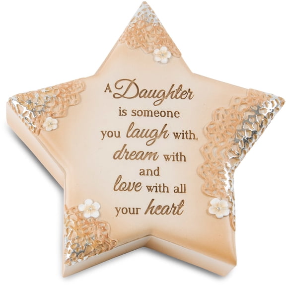 Pavilion Gift Company Daughter Keepsake Box, 3-3/4 by 4-Inch,Beige