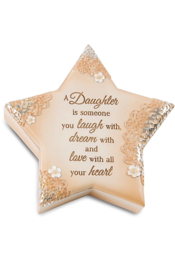 Gift Company Daughter Keepsake Box, 3-3/4 by 4-Inch,Beige