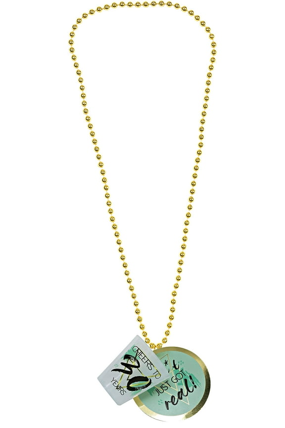 Gift Company 30th Birthday Shot Glass Necklace, 1.75 Oz, Green