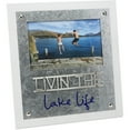 thumbnail image 1 of Pavilion Gift Company 4x6 Inch Easel Back Picture Frame Livin' The Lake Life, 4x6, White, 1 of 7