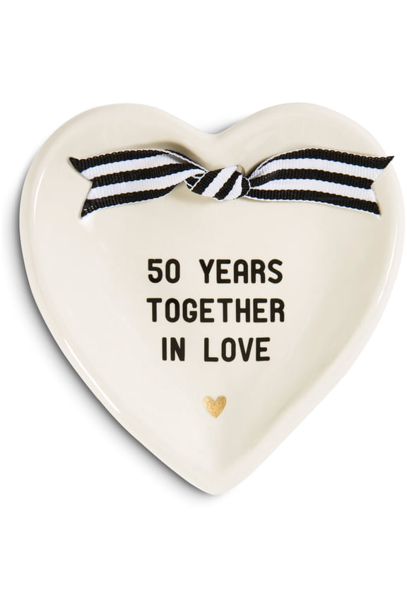 Company 63023 50th Anniversary Keepsake Dish, 4-1/2 by 4-1/2-Inch
