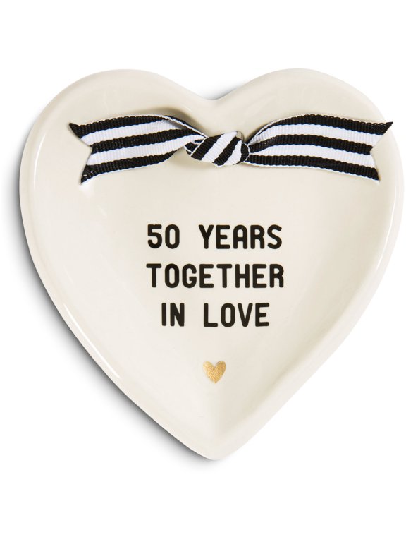 Company 63023 50th Anniversary Keepsake Dish, 4-1/2 by 4-1/2-Inch