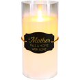thumbnail image 1 of Pavilion Gift Company 7" Clear Luster Realistic Flame Candle Mother Fills a Home with Love, White, 1 of 9