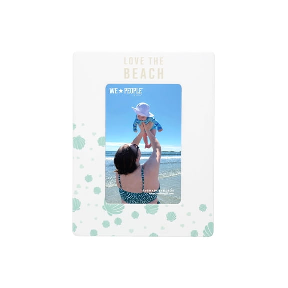 Pavilion Gift Company - Beach - 6.25" x 8.25" Frame Beach Beachfront Oceanfront Shell Home Wall Desk Decor