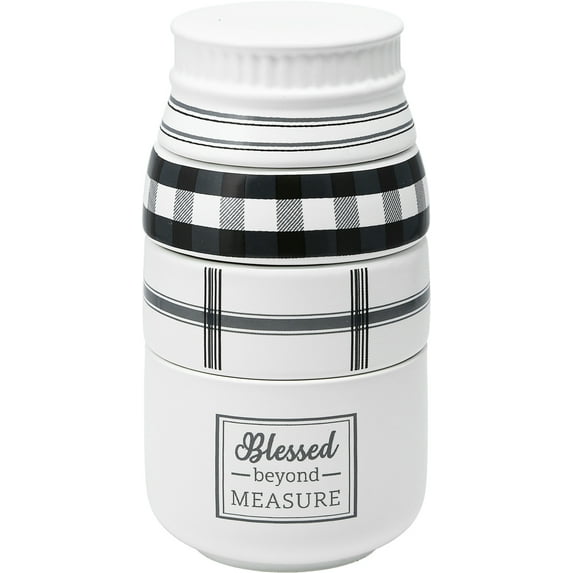 Pavilion Gift Company Blessed - 6" x 3.5" Mason Jar Measuring Cups