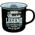 thumbnail image 1 of Pavilion Gift Company - Boss Absolute Legend - Ceramic 13-ounce Campfire Mug, Double Sided Coffee Cup, Boss Gifts, Gifts For Boss, Boss Mug, 1 Count (Pack of 1), 3.75” x 5” x 3.5”, Black/Blue, 1 of 8