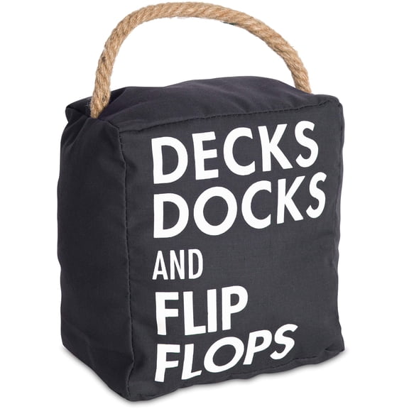 Pavilion Gift Company Door Stopper, 5" x 6", Black, White