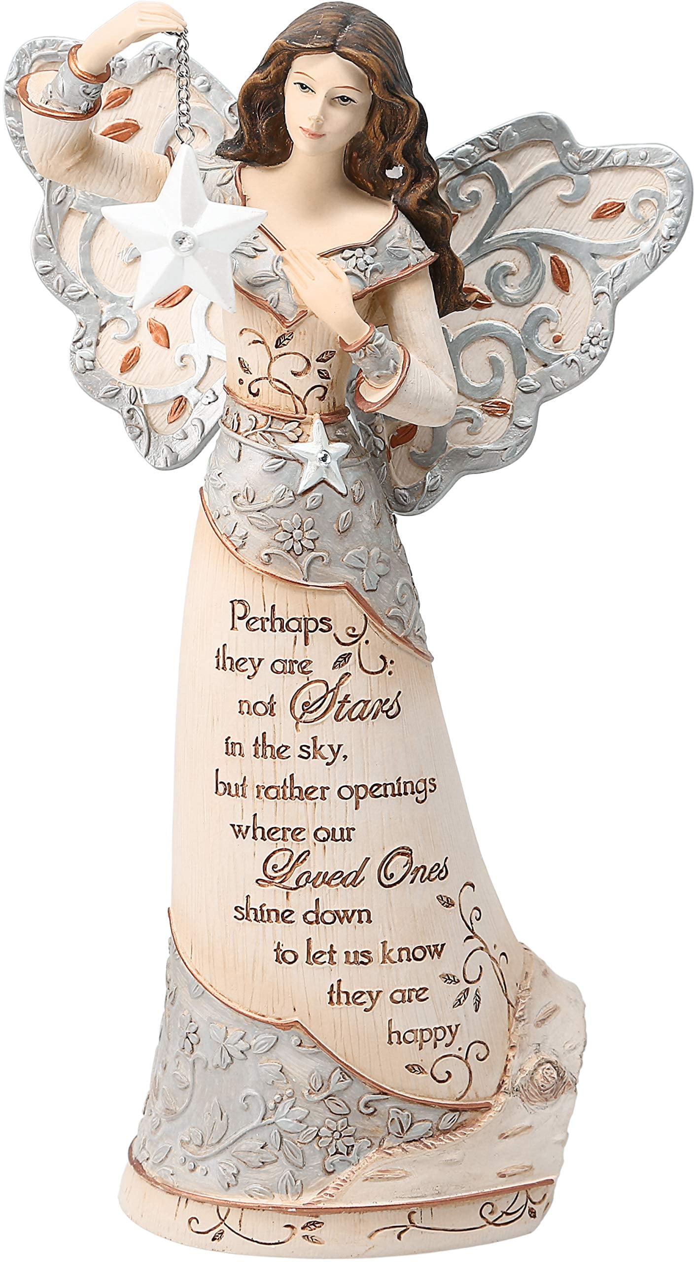Pavilion Gift Mother Guardian Angel Figurine - 6 Inch Purple Resin Angel With Sentiment