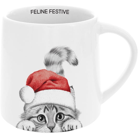 Pavilion Gift Company - Feline Festive - 17 oz Mug