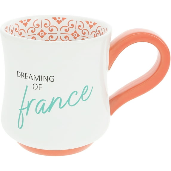 Pavilion Gift Company - France - 16 oz Stoneware Mug Coffee Tea Mediterranean French Summer Vibrant Drinkware