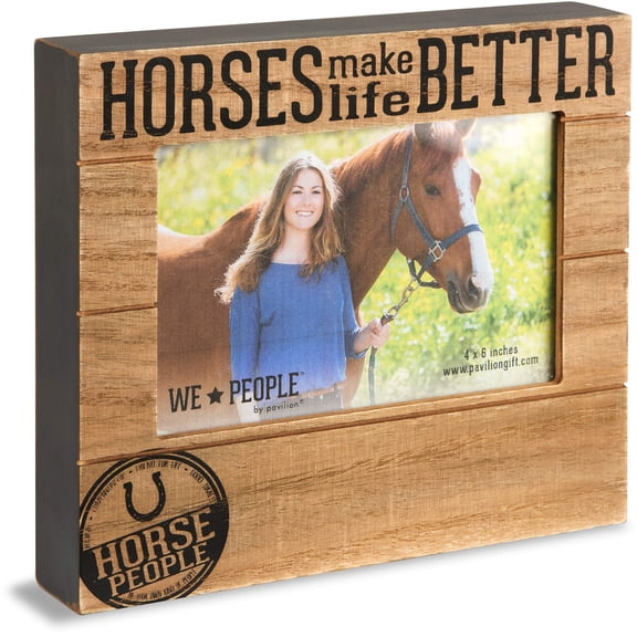 Pavilion Gift Company Picture Frame, 7.5"L x 1.25"W, Horse People