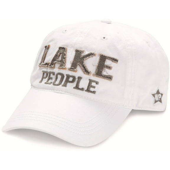Pavilion Gift Company Lake People Adjustable Strap Cap, Large, White