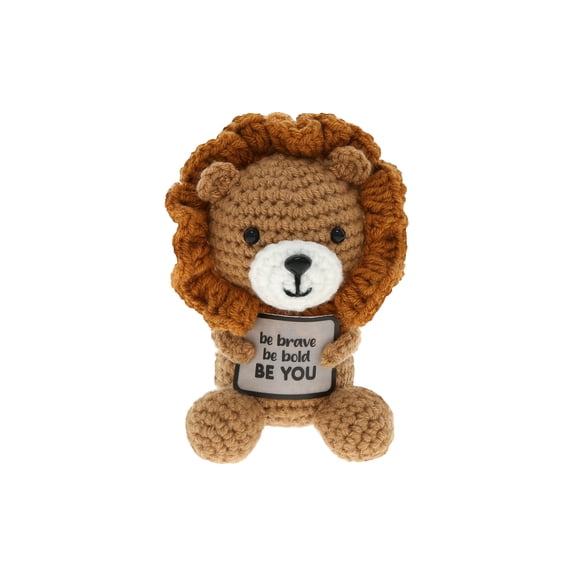 Pavilion Gift Company - Lion - Mini Crochet Figure Lion Safari Encouragement Gift Decor