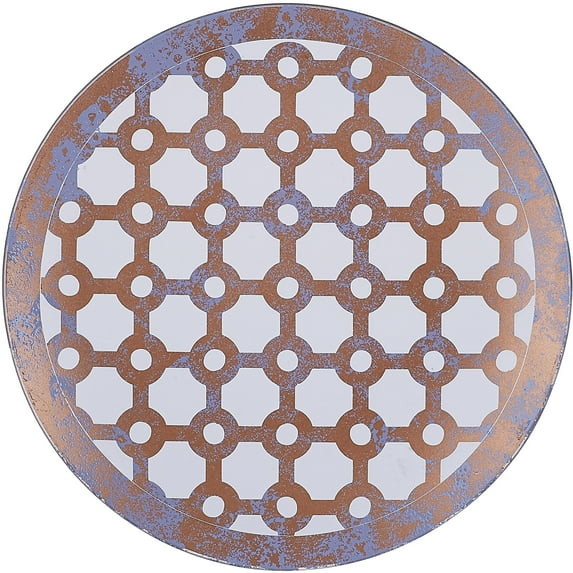 Pavilion Gift Company - Love Lives Here Purple and Bronze Candle Tray-7.25 Inch