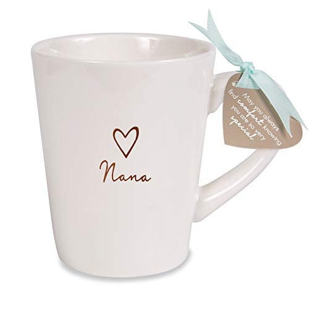 Cream Ceramic Nana Mug with Heart Design