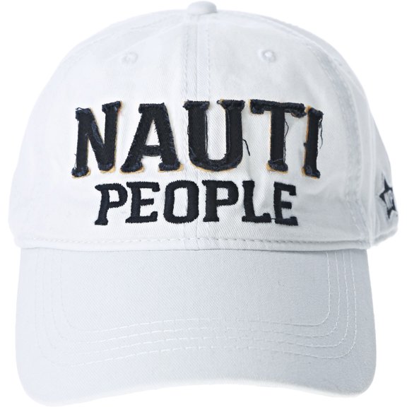 Pavilion Gift Company - Nauti People - White Adjustable Hat