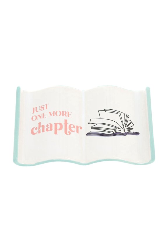 Gift Company - One More Chapter - 5" Trinket Jewelry Earrings Rings Keepsake Dish Books Book Lover Reader Desk Home Decor