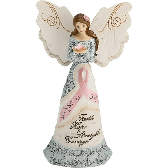 Pavilion Gift Company- Pink Survivor Ribbon Angel, 6.5 Inch