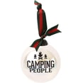 thumbnail image 1 of Pavilion Gift Company Red Camping People 4 Inch Iridescent Glass Ornament Striped Ribbon, 1 of 6