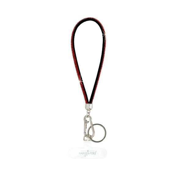 Pavilion Gift Company - Red Wristlet - Soft Gemmed Multifunctional Wristlet Hands-Free Stylish Anti-Theft Universal Detachable Cell Phone Case Accessory