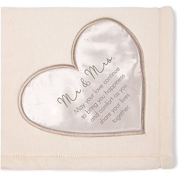 Pavilion Gift Company Soft Mr & Mrs Thick Warm Royal Plush Throw Blanket