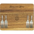 thumbnail image 1 of Pavilion Gift Company Sweet Home Pineapple 7 x 9 Inch Cutting Cheese Board, Set Of 4 Forks With Debossed Text, 9", Brown, 1 of 8