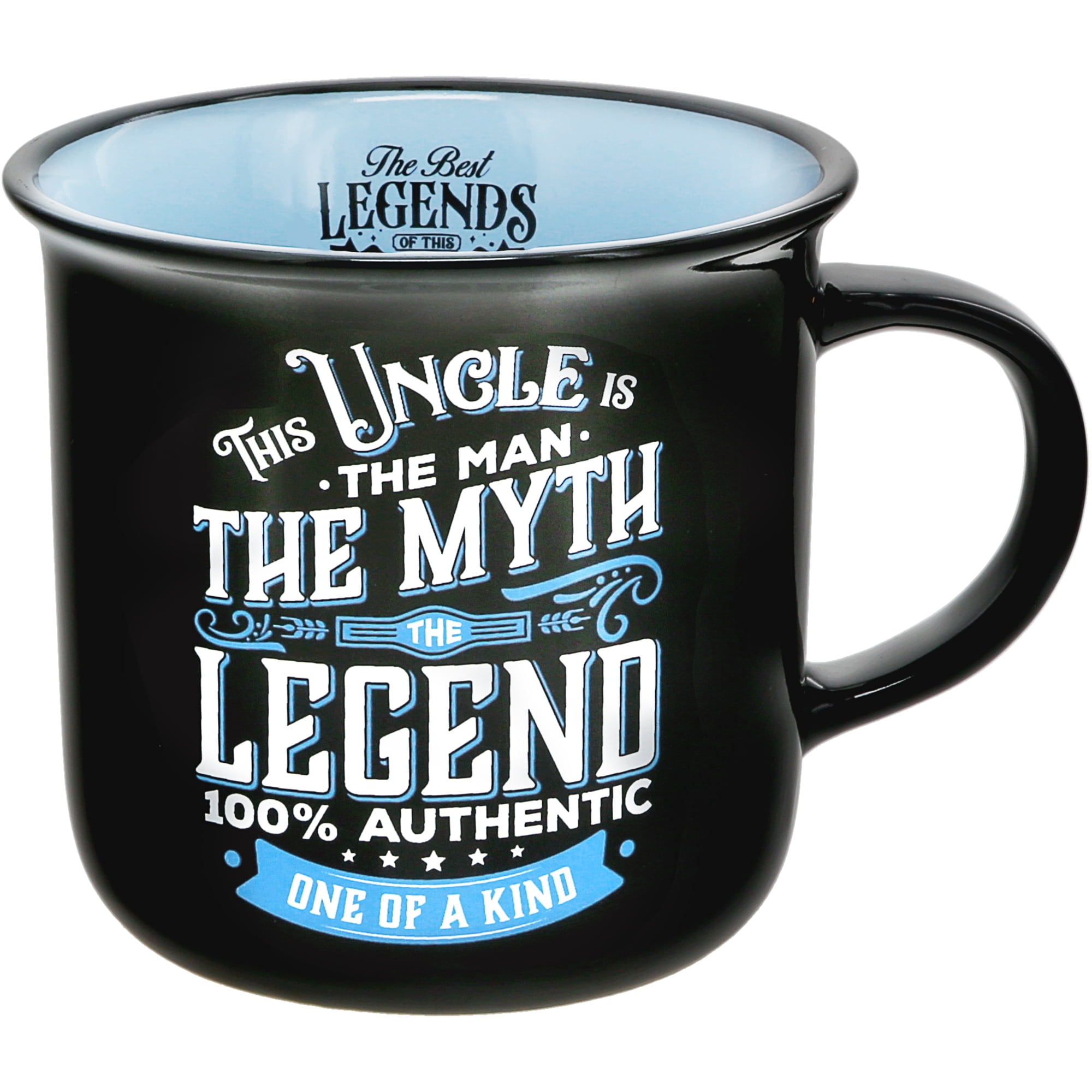 Black Ceramic 13 oz Uncle Legend Campfire Mug