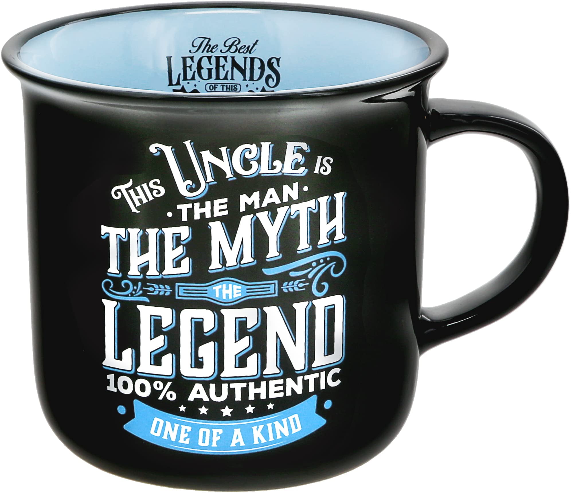 Black Ceramic 13 oz Uncle Legend Campfire Mug
