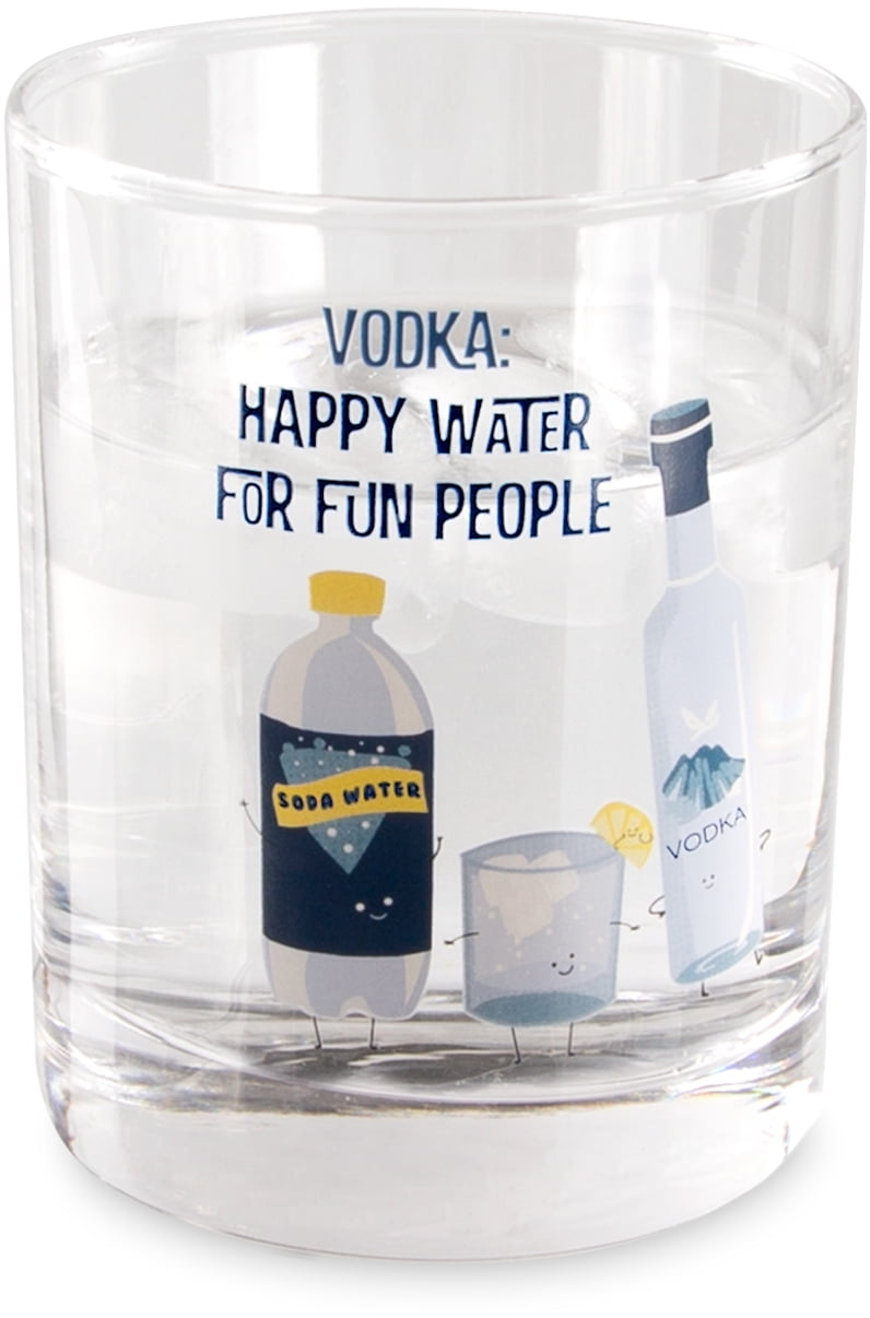 Pavilion Gift Company - Vodka: Happy Water For Fun People - 11 oz Low ...