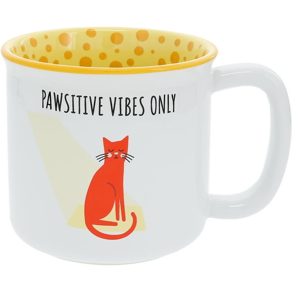 Pavilion Gift Company - Pawsitive Vibes - 18 oz Mug