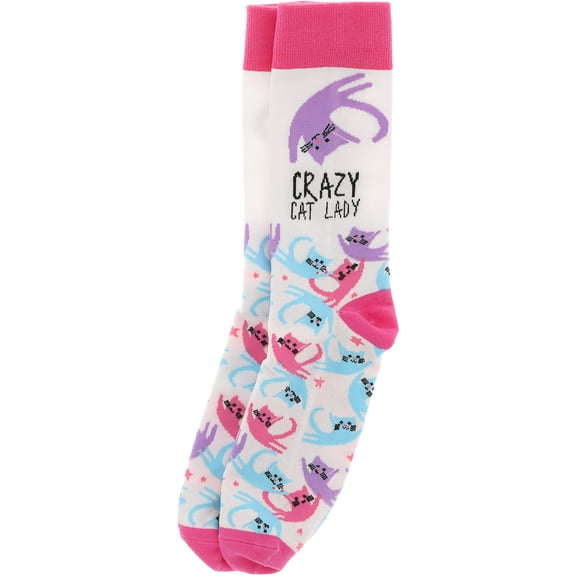 Pavilion Gift Company - Crazy Cat Lady - Unisex Crew Socks
Size: M/L