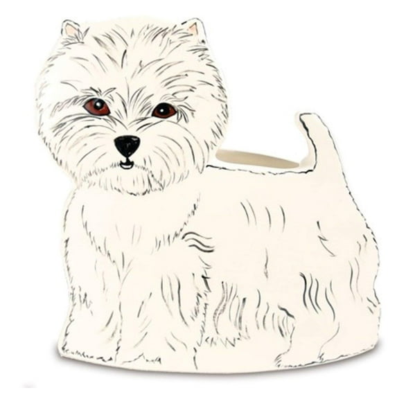 Pavilion Gift, West Highland Terrier Planter Vase, 9-Inches Tall